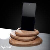 Support de téléphone bois - CAIRN#2 - Chêne rouge - Frêne - Erable - Design Atelier Veinage